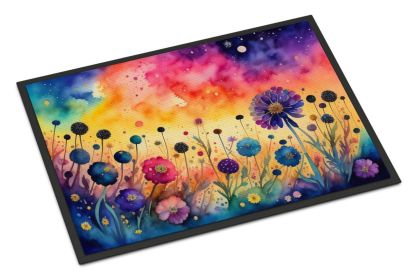 NEW Scabiosa in Color Doormat Front Door Mat Indoor Outdoor Rugs for Entryway, Non Slip Washable Low Pile, 18H X 27W