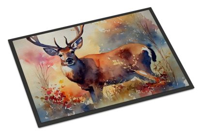 Deer Doormat Front Door Mat Indoor Outdoor Rugs for Entryway, Non Slip Washable Low Pile, 24H X 36W