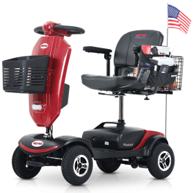 Outdoor compact mobility scooter with windshield ,300W Motor, Travel - Long Range Power Extended Battery with Cup holders , Storage Bag