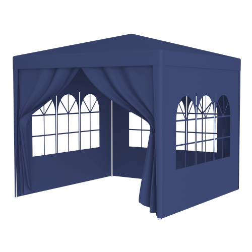 10'x10' Party Tent Outdoor Heavy Duty Gazebo Wedding Canopy + 4 Removable Walls ,Blue 10'x10' Party Tent Outdoor Heavy Duty Gazebo Wedding Canopy + 4 Removable Walls ,Blue