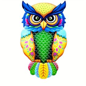 1pc Metal Owl Wall Decor, Outside Garden Decoration, Yard Art Outdoor Patio Fence Lawn Ornament, Home Decor, Room Decor, Party Supplies, Birthday (STYLE: Model C)