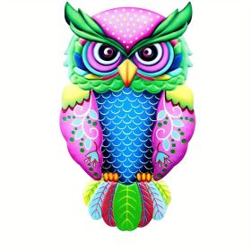 1pc Metal Owl Wall Decor, Outside Garden Decoration, Yard Art Outdoor Patio Fence Lawn Ornament, Home Decor, Room Decor, Party Supplies, Birthday (STYLE: Model B)