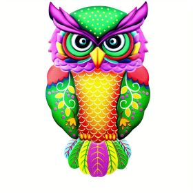 1pc Metal Owl Wall Decor, Outside Garden Decoration, Yard Art Outdoor Patio Fence Lawn Ornament, Home Decor, Room Decor, Party Supplies, Birthday (STYLE: Model D)