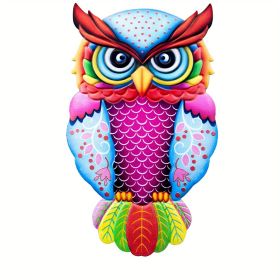 1pc Metal Owl Wall Decor, Outside Garden Decoration, Yard Art Outdoor Patio Fence Lawn Ornament, Home Decor, Room Decor, Party Supplies, Birthday (STYLE: Model A)