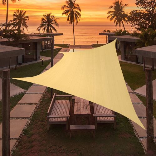 Artpuch 11'x11'Customize Sand Sun Shade Sail Commercial Standard UV Block 185 GSM, Water and Air Permeable, Heavy Duty