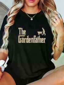 Fashion Tshirt Best Gardening Father Gifts The Gardenfather Men Tee Shirts T-Shirt (Color: Black, size: M)