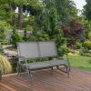Swing Glider Chair 48 Inch Loveseat Rocker Lounge Backyard